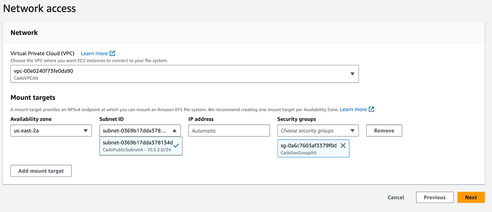 AWS Network Access