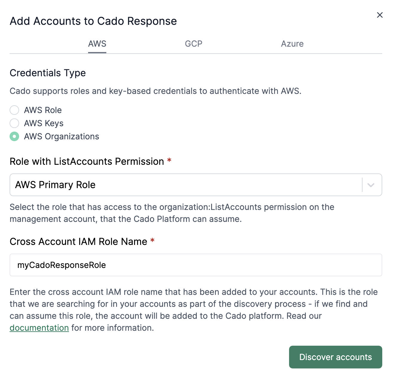 Select List Accounts Role 1