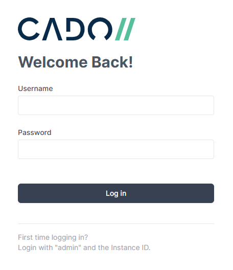 Logging In Cado Security