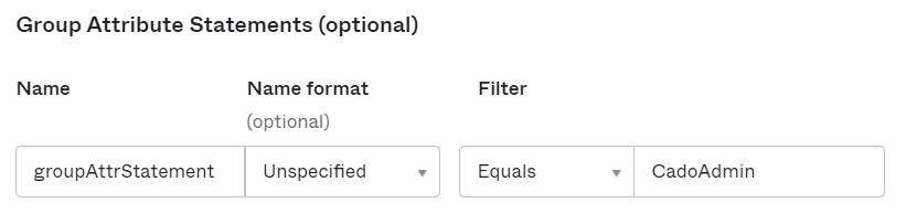 Okta Group Attribute Statement