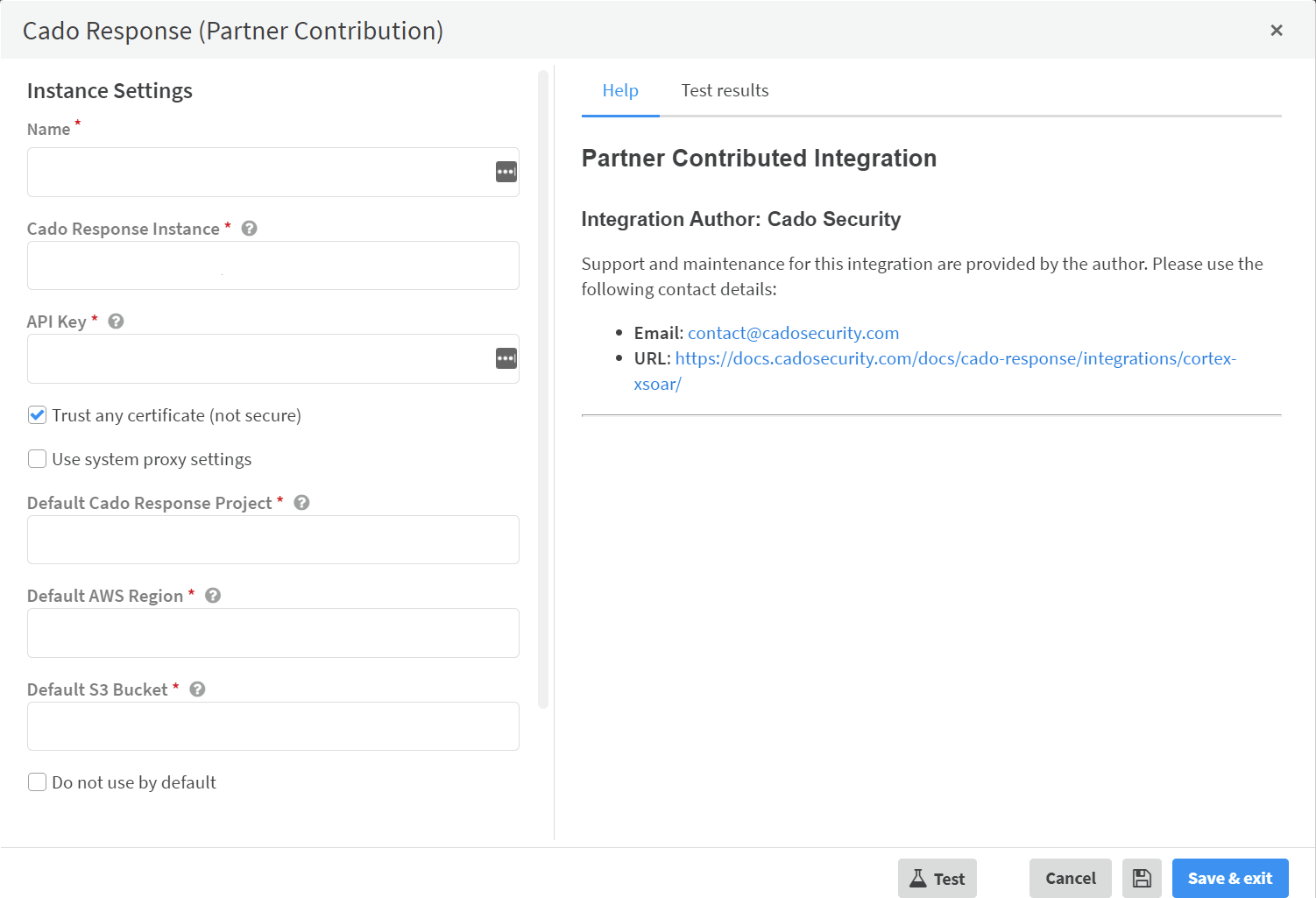 Cado XSOAR Setup Wizard